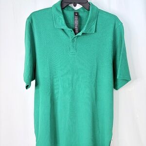 NWT LULULEMON Mens Cotton Pique Short Sleeve Polo Creen Sz Lg